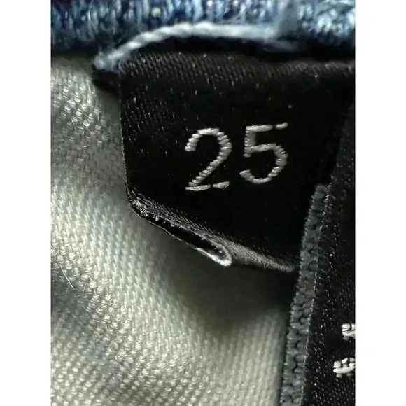 J BRAND Alana High Rise Ankle Crop Jeans Size 25 Remnant Tiered Frayed Hems - Picture 8 of 10